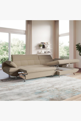 Ecksofa mit Schlaffunktion und Stauraum modern komfortabel